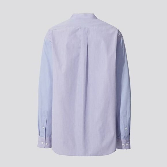 Jil Sander x Uniqlo +J Supima Cotton Stand Collar Blue Long Sleeve Shirt - SZ XS - Picture 4 of 11